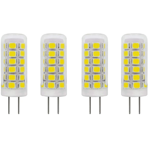 2W G4 LED Bulb 120V Dimmable Pack of 4 Not 12V 20W Mini T3 G4 Bi-Pin Base Halogen Lamp Glass Cover for Under Cabinet Lights Puck Light Daylight White 6000K Ceiling Lights 2W G4 LED Bulb 120V Dimmable Pack of 4 Not 12V 20W Mini T3 G4 Bi-Pin Base Halogen Lamp Glass Cover for Under Cabinet Lights Puck Light Daylight White 6000K Ceiling Lights